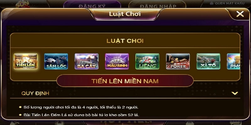 Cách chơi Tiến Lên Miền Nam tại link tải Sunwin