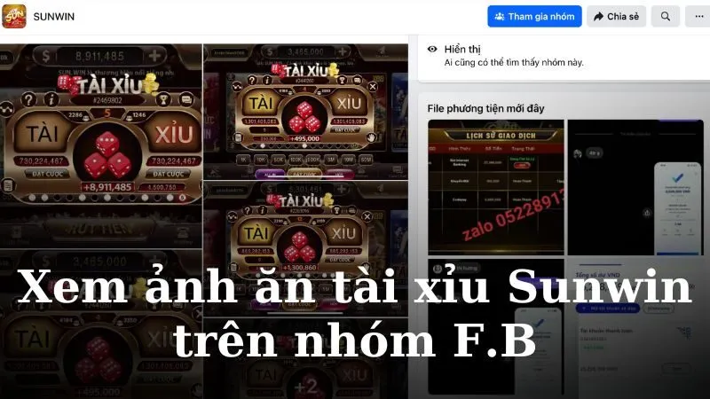 Xem ảnh ăn tài xỉu Sunwin 