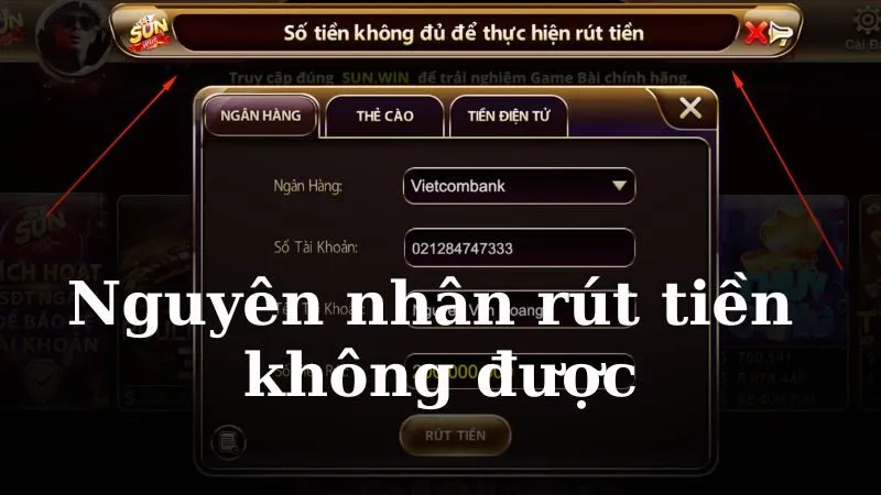 Tại sao rút tiền Sunwin không được?